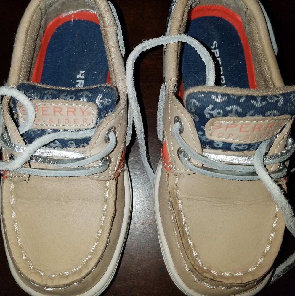 Sperry nautical boat shoes size 7.5 toddler